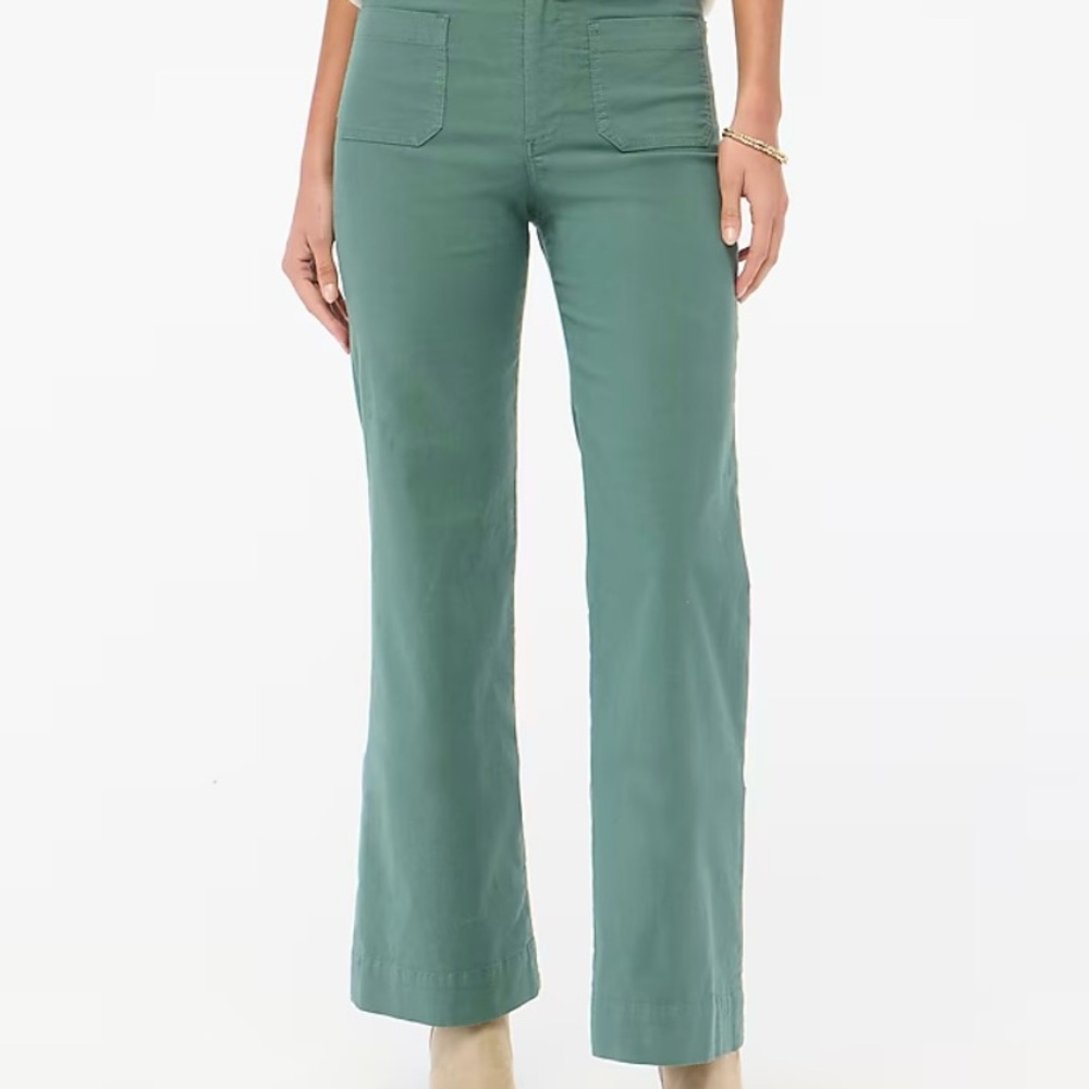 J. Crew Lizzie high-rise patch-pocket wide-leg pant